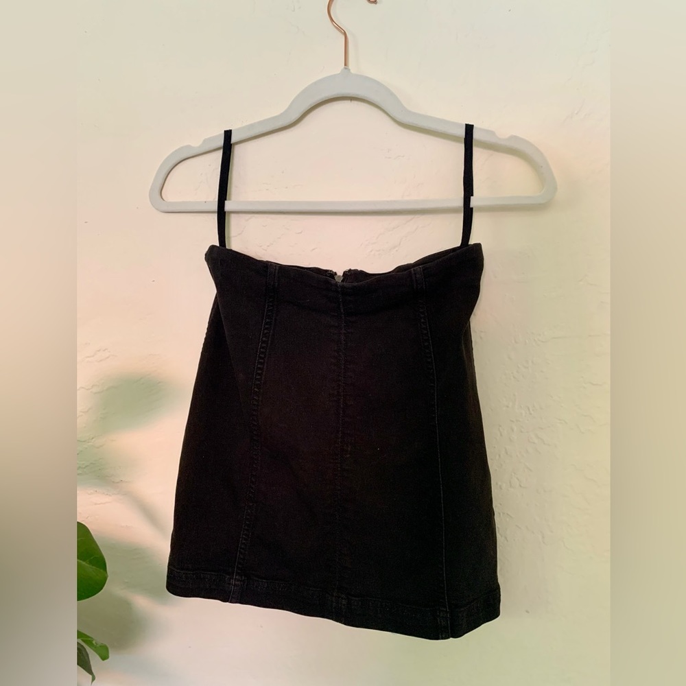 Free People Black Denim Skirt Size 4